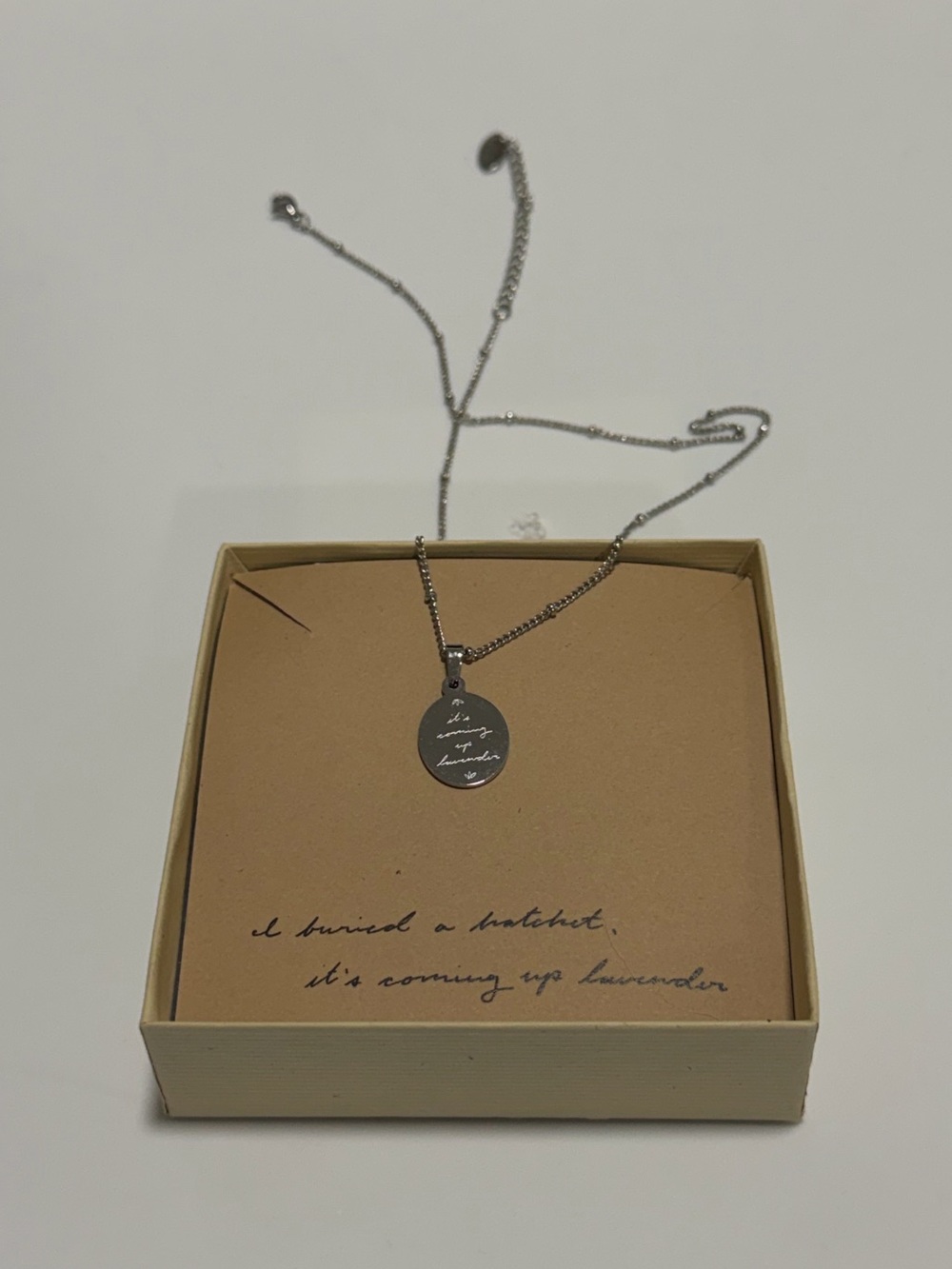 Phoebe Bridgers Smoke Signals Lyrics Necklace | Coming Up Lavender | Silver - Picture 4 of 4